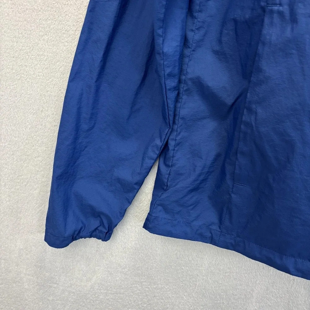 REI Co-op Lightweight Packable Hooded Windbreaker Jacket Mens Medium Blue Nylon